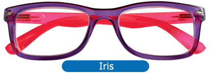 La collezione di occhiali da lettura premontati per leggere e per vedere da vicino con la presbiopia semplice Iris con contrasto di colori - DaVicino