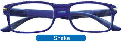 La collezione di occhiali da lettura premontati DaVicino, occhiali per leggere e per vedere da vicino con la presbiopia semplice Snake con montatura ad effetto tattile 3d Touch