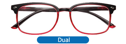Nuova linea Dual Da Vicino occhiali da lettura premontati per la presbiopia semplice, occhiali da donna e uomo per leggere e vedere da vicino. In omaggio elegante astuccio.